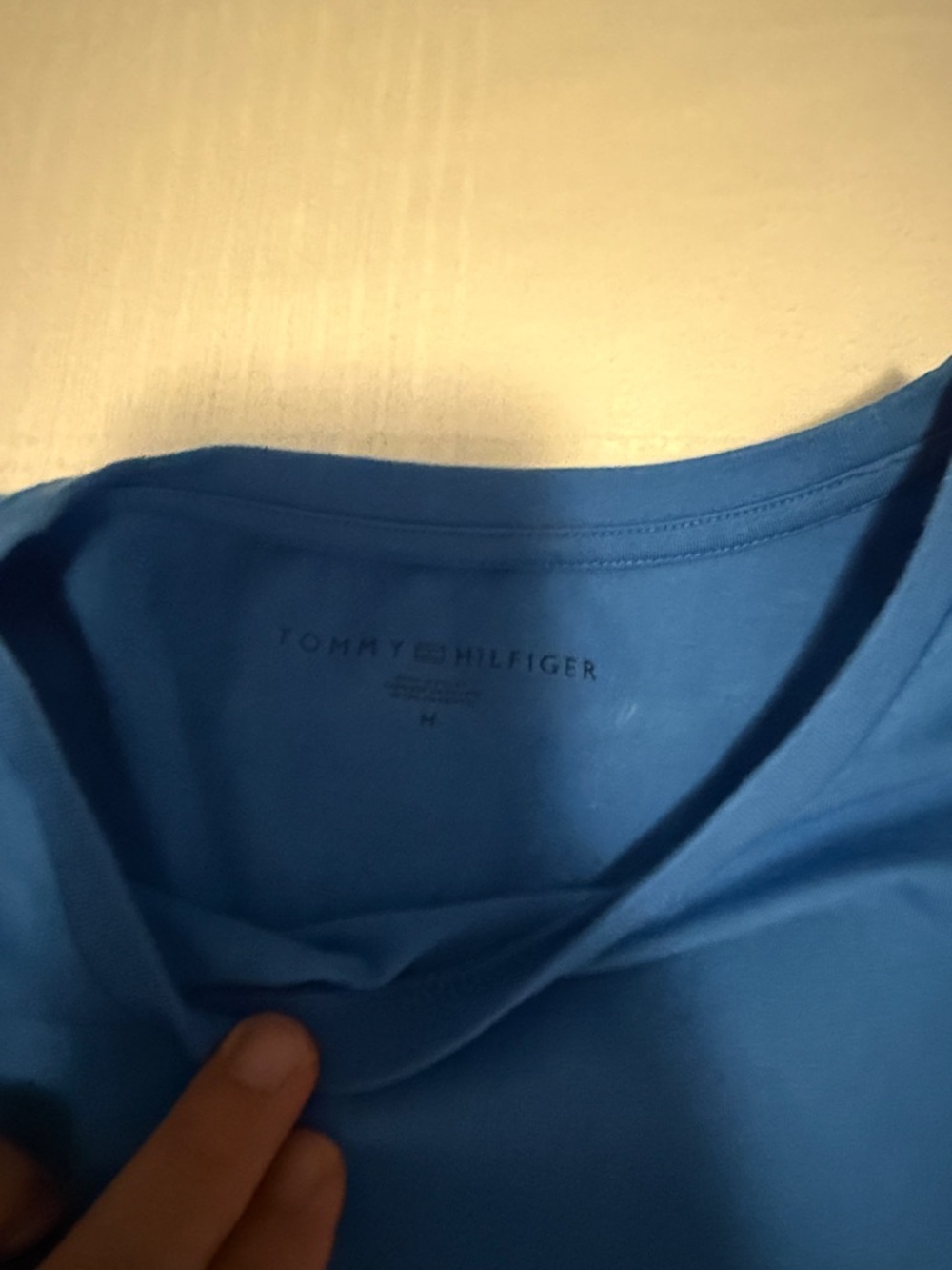 Tommy Hilfiger Short Sleeve Crew T-Shirt in Blue - Picture 2 of 4